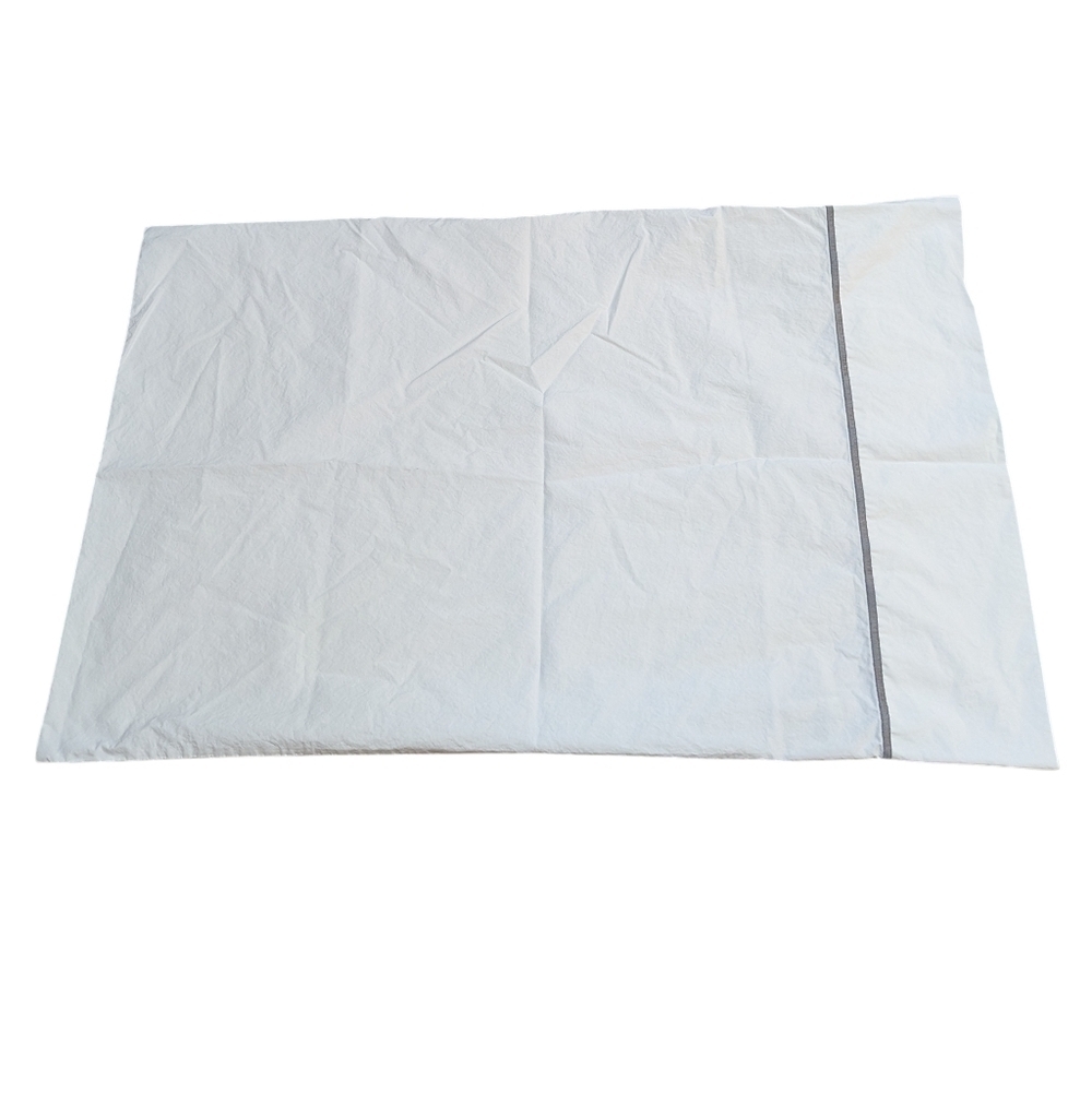 Yves Delorme Standard Sham White Grey Stripe Cotton Quiet Luxury Old Money - Picture 2 of 8